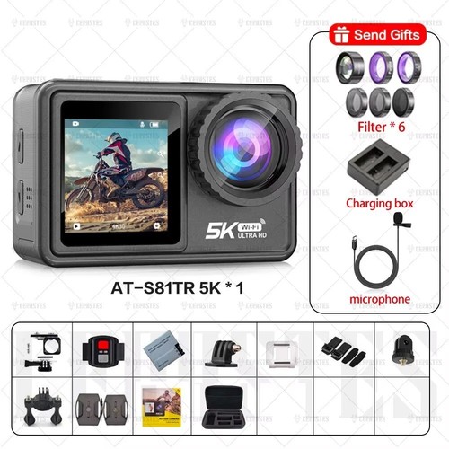 CERASTES 5K Action Camera – 48MP EIS Video with Interchangeable Lens - Picture 9 of 9