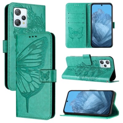 For Blackview A53 Embossed Butterfly Leather Phone Case Cover Shell