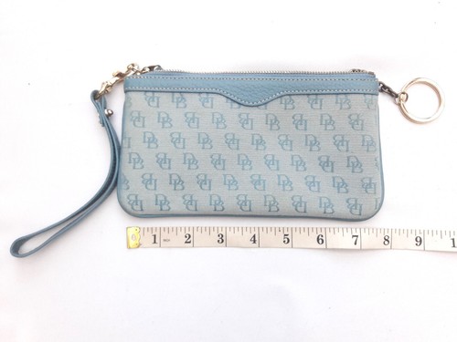 Dooney Bourke Wristlet Coin Key Blue Zipper