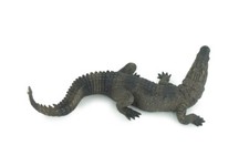 Alligator Toy, Crocodile, Hand Painted Rubber Model, 8 Inches CH965 BB210