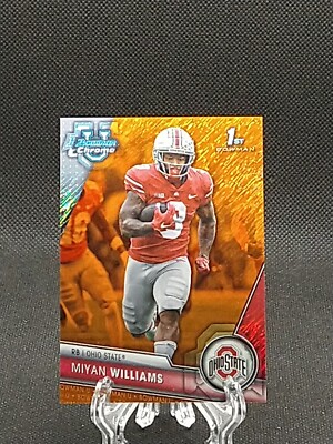 2023 Bowman Chrome University Miyan Williams Orange Refractor /25
