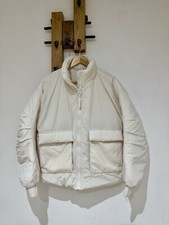 Fabletics All Weather White Short Padded Puffer Bomber Coat Jacket Rrp £129 S