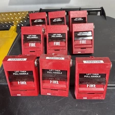 Lot of 9 EST Edwards SIGA-278 Fire Alarm Pull Station (UNTESTED)