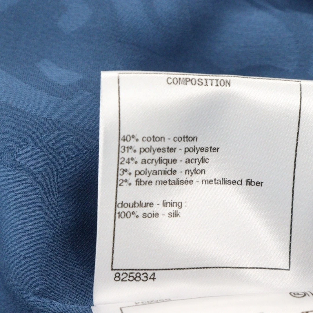 Giacca Chanel manica corta tweed blu donna P56445V40083