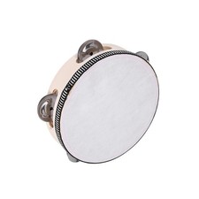 6" Musical Tambourine Tamborine Drum Round Percussion Gift for KTV Party T8Z7