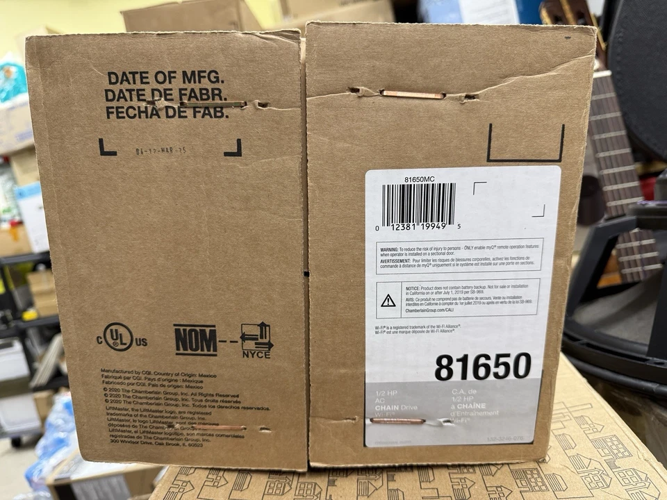 LiftMaster 81650 ½ HP Chain Drive Wi-Fi Garage Door Opener NO RAIL New - Image 4 of 4