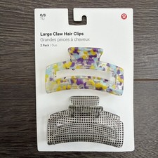 Lululemon Large Claw Hair Clips 2 Pack NWT Multi Color SYP8/RTDB