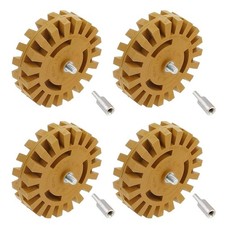 4pcs Decal Remover Eraser Wheel Tool Kit 4inch Rubber Power Drill Attachment Wit