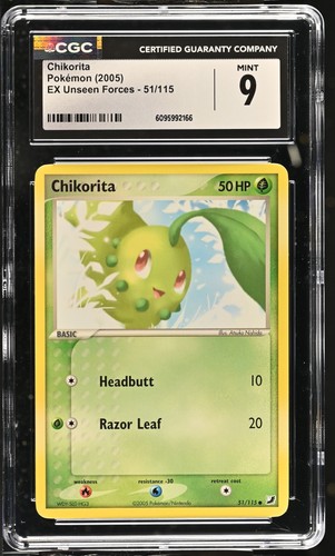 Chikorita graded CGC 9 for sale on eBay