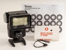 Vivitar 285 Electronic Flash 7.8V Trigger Volts PC Cord Wide Panel Manual Mint-