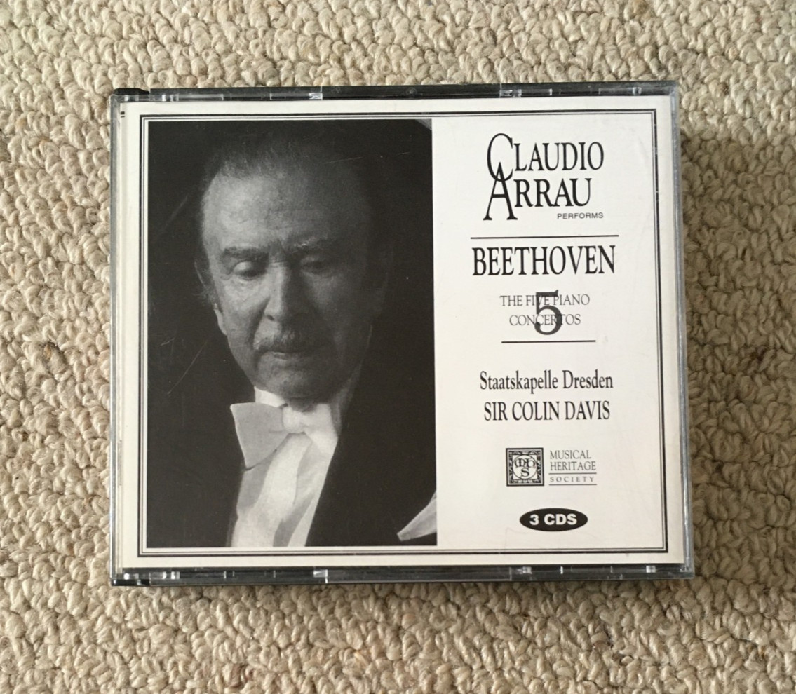 Beethoven: The Five Piano Concertos: Claudio Arrau Musical Heritage 3 CD Box Set