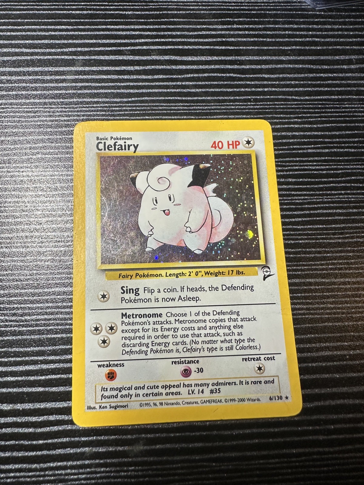 Clefairy 5/102 Base Set 2 Unlimited Holo WOTC Wizards Pokemon Trading Card Game