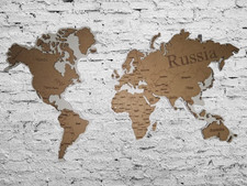 Laser engraved World Map