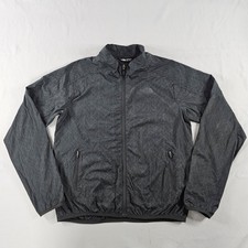 North Face Dryvent Womens Size Medium Windbreaker Jacket Gray Black Please READ