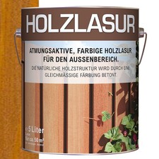 Holzlasur DNP Holzschutzlasur Holzschutz Holzanstrich Holz Lasur Eiche 5 L