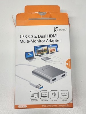 j5 Create USB 3.0 to Dual HDMI Multi-Monitor Adaptor