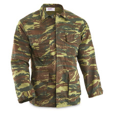 Authentic Greek Military Combat Coat BDU Shirt Lizard Camo All Sizes Army New