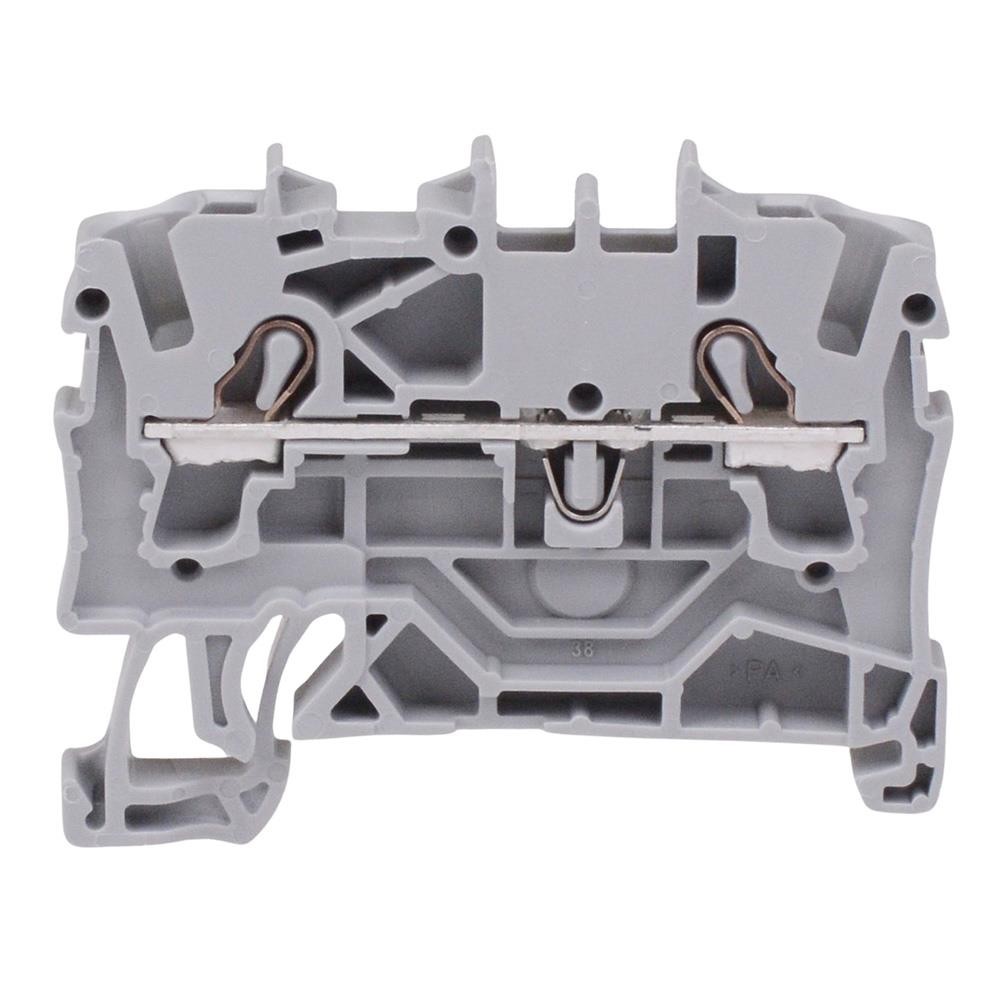 2002-1201 WAGO Grey 2-Way DIN Rail Mount Terminal Block 4mm² 24A