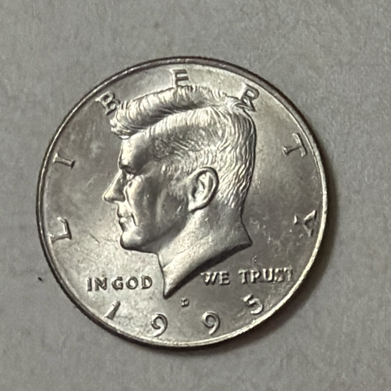 1993 Kennedy Half Dollar Denver 50C US Coin Circulated Collectible