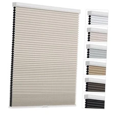  Cordless Blackout Cellular Shades Honeycomb Blinds for 34"W×72"H(FBA) Beige