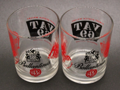2x Ballantines  - Whiskey Glas - VAT69 -  Shot Gläser Schnaps