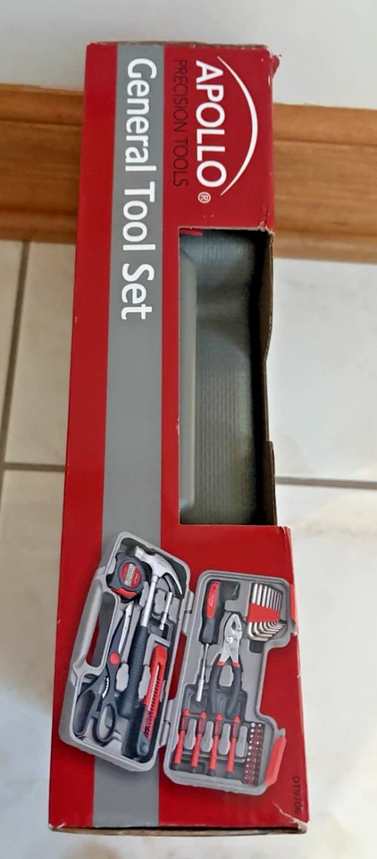 Apollo Precision Tools 39 Piece General Tool Set Plastic Toolbox Storage Case - Image 4 of 4