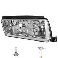 Scheinwerfer rechts Chrom H3/H7 für Skoda Fabia I Combi 6Y5 6Y2 6Y3 inkl. Lampen