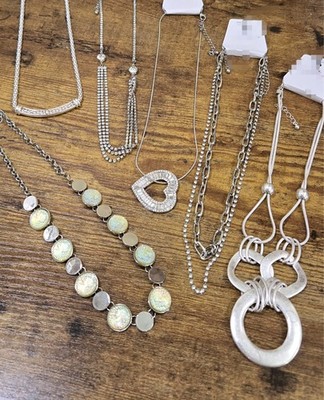 Silver Necklace Bundle of 6 Styles.