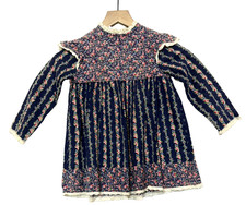 70s Vintage Disney Winnie the Pooh Dress Little Girls Sears Size 6 Floral Lace