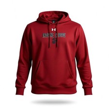 Under Armour Marine Corps Red Hoodie Fleece Logo Graphic Men Large