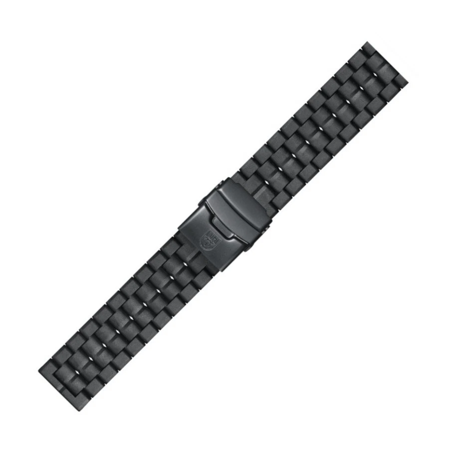 Cinturino Luminox Serie FMX.3150.60.K - Acciaio Inox Nero 23 Mm - Per Modelli 3152.BO - Chiusura Pieghevole