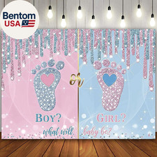 What Will Baby Be Gender Reveal Backdrop 7X5Ft Baby Shower Boy Girl Birthday Par