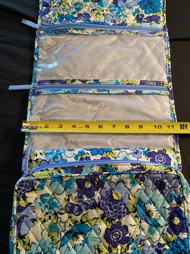 Vera Bradley Quilted Floral Organizer Hanging Toiletry Makeup Travel Bag EUC