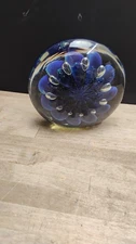 Robert Eickholt Sea Anemone Paperweight Studio Art Glass Signed 1997 Excellent 