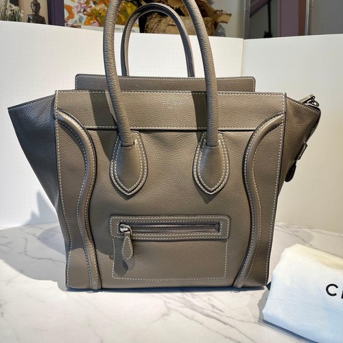 CELINE Luggage Mini Handbag Brown Womens Used From Japan