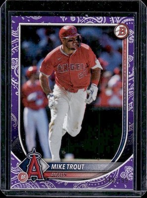 2025 Bowman - Mike Trout #1 Purple Bandana Pattern /199