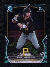 2023 Bowman Draft Chrome Aqua Lunar Crater Refractor 62/125 Garret Forrester 9su