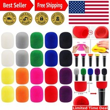 Thick Foam Microphone Windscreens - 20 Pack of Colorful Covers for DJs  Karaoke