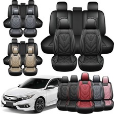 For Honda Civic 2003-2015 2020-2026 Leather Car Seat Covers Front Rear Protect
