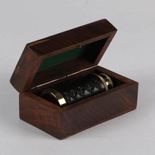 Telescope Brass with Wooden Box Nautical Marine Gift Home/Office Collectible