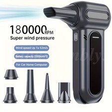 Electric Air Duster 180000RPM 4 Speed Cordless Rechargeable Air Blower for Car
