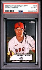 2021 TOPPS CHROME PLATINUM ANNIVERSARY #192 SHOHEI OHTANI PSA 8
