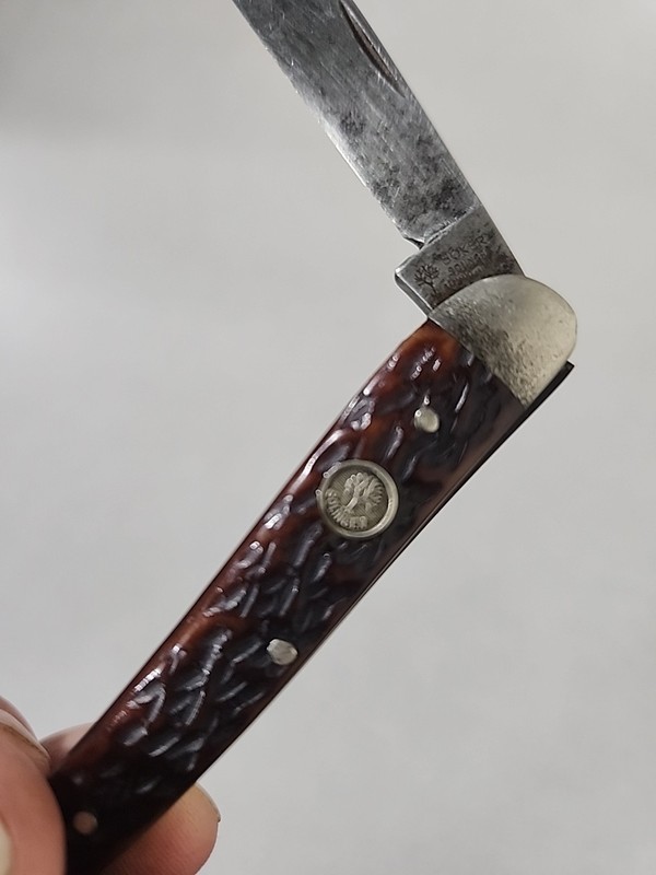 1950's-70's Boker Solingen Germany Jigged Bone Handle. Tree Brand 2 blade