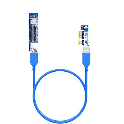 PCIe Riser Kabel 600 mm X1 3.0 für WiFi M.2 Firewire USB