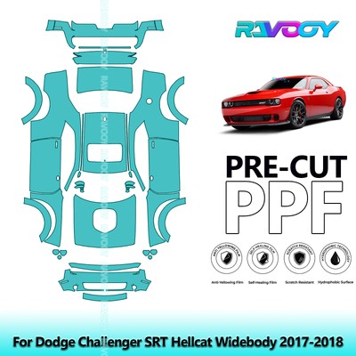  Paint Protection Film PPF For Dodge Challenger SRT Hellcat Widebody 2017-2018