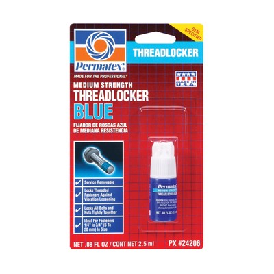 Permatex 24206 Threadlocker Blue Medium Strength,Thread Lock & Screw Glue for...