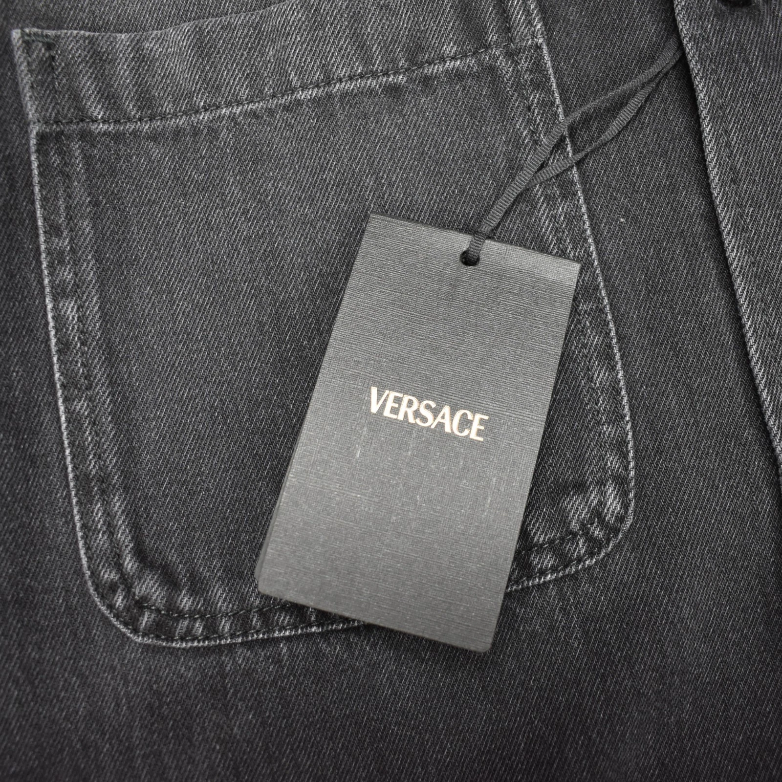 NWT $1695 VERSACE Black Denim Medusa Logo Chore Coat Jacket Mens XL 54 AUTHENTIC - product detail image 8