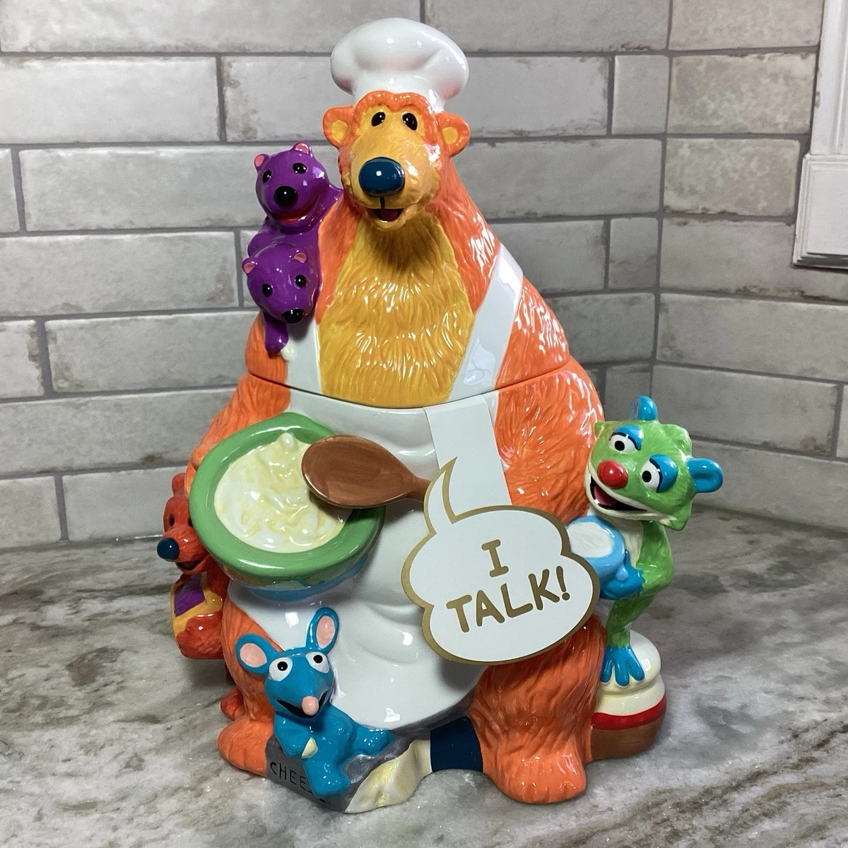 Figurine Lampe Ours Tibère - 18cm - Bear In The Big Blue House - Jim Henson - Rare