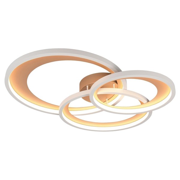 Trio Leuchten Granada Led-Deckenleuchte Deckenlampe Braun Weiß Dimmbar 72X63 Cm-image