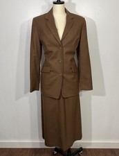 Talbots Vintage Suit Skirt Jacket 100 Wool 2/6